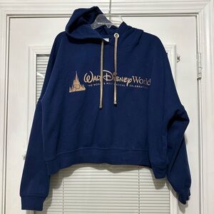 Walt Disney World 50th Anniversary Sweatshirt Hoodie Size XL Blue / Rose Gold